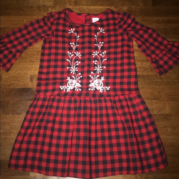 girls buffalo check dress